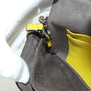 FENDI Monster Micro Bucket Shoulder Bag Leather 2way Yellow Silver Auth YKZ725A-26