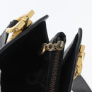 Salvatore Ferragamo Gancini Tote Bag Leather Black Gold Auth YKZ727-10