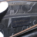 Salvatore Ferragamo Gancini Tote Bag Leather Black Gold Auth YKZ727-12