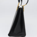 Salvatore Ferragamo Gancini Tote Bag Leather Black Gold Auth YKZ727-3