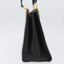 Salvatore Ferragamo Gancini Tote Bag Leather Black Gold Auth YKZ727-4