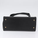 Salvatore Ferragamo Gancini Tote Bag Leather Black Gold Auth YKZ727-5