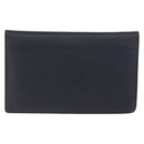 CELINE Clutch Bag Leather Navy Silver Auth YKZ733A-3