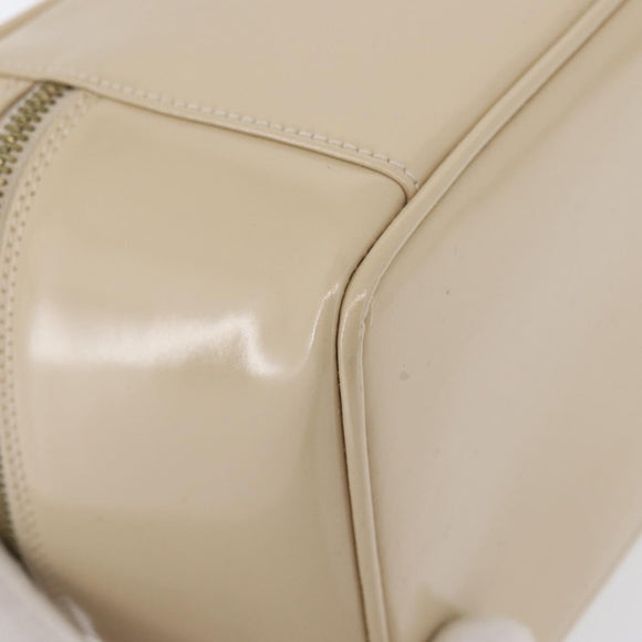 GUCCI Bamboo Vanity Handtasche Lackleder Beige Gold 032 1705 0150 Auth YKZ739
