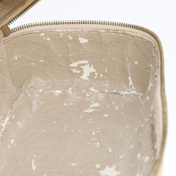 GUCCI Bamboo Vanity Handtasche Lackleder Beige Gold 032 1705 0150 Auth YKZ739