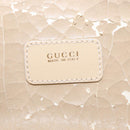 GUCCI Bamboo Vanity Handtasche Lackleder Beige Gold 032 1705 0150 Auth YKZ739-12