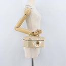 GUCCI Bamboo Vanity Handtasche Lackleder Beige Gold 032 1705 0150 Auth YKZ739-21