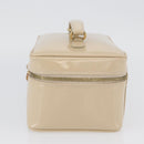 GUCCI Bamboo Vanity Handtasche Lackleder Beige Gold 032 1705 0150 Auth YKZ739-3