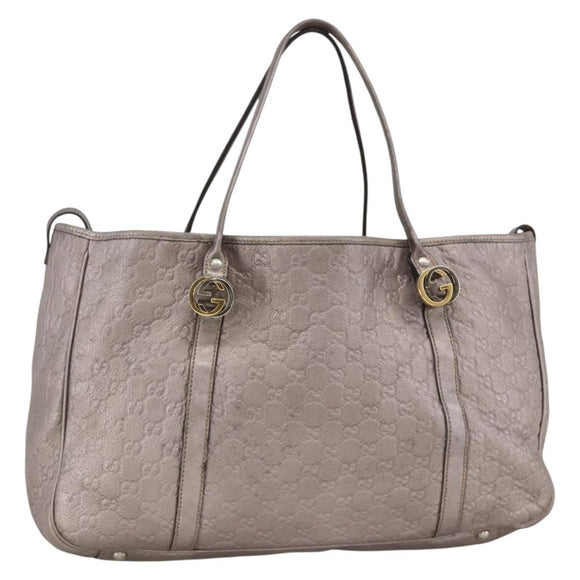 GUCCI GG Canvas Guccissima Miss GG Bag Leather Pink Silver 282956 Auth YKZ740