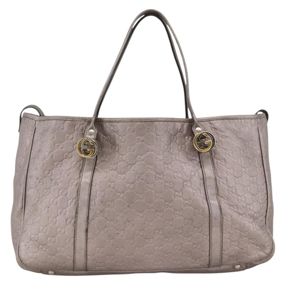GUCCI GG Canvas Guccissima Miss GG Bag Leather Pink Silver 282956 Auth YKZ740