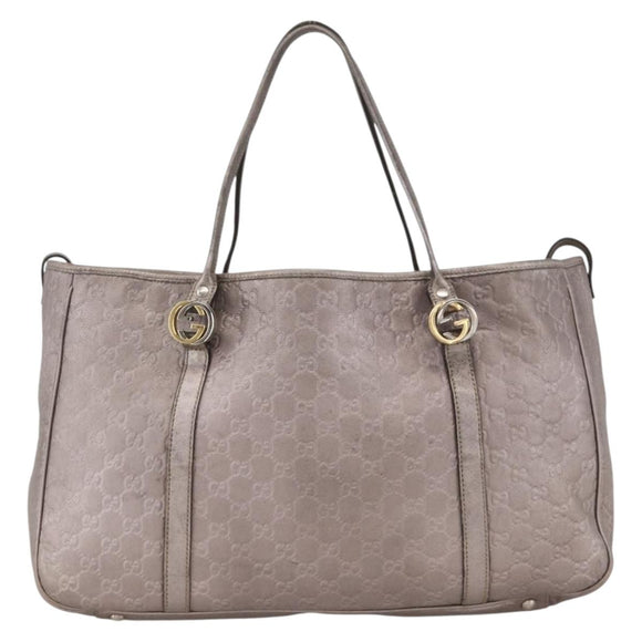 GUCCI GG Canvas Guccissima Miss GG Bag Leather Pink Silver 282956 Auth YKZ740