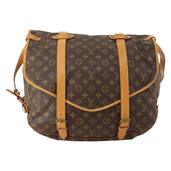 LOUIS VUITTON Monogram Saumur 43 Shoulder Bag M42252 LV Auth YKZ745A