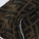 FENDI Zucca Canvas Shoulder Bag Brown Black Auth YKZ748-14