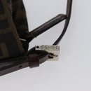 FENDI Zucca Canvas Shoulder Bag Brown Black Auth YKZ748-17