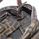 FENDI Zucca Canvas Shoulder Bag Brown Black Auth YKZ748-20