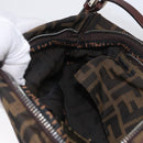FENDI Zucca Canvas Shoulder Bag Brown Black Auth YKZ748-21