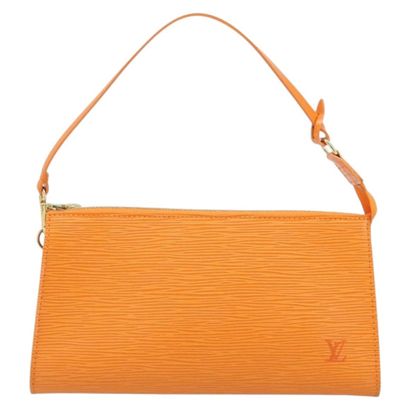 LOUIS VUITTON Epi Pochette Accessoires Pouch Orange Mandarin M5294H Auth YKZ750V