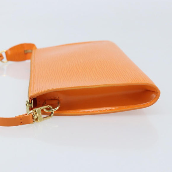 LOUIS VUITTON Epi Pochette Accessoires Pouch Orange Mandarin M5294H Auth YKZ750V