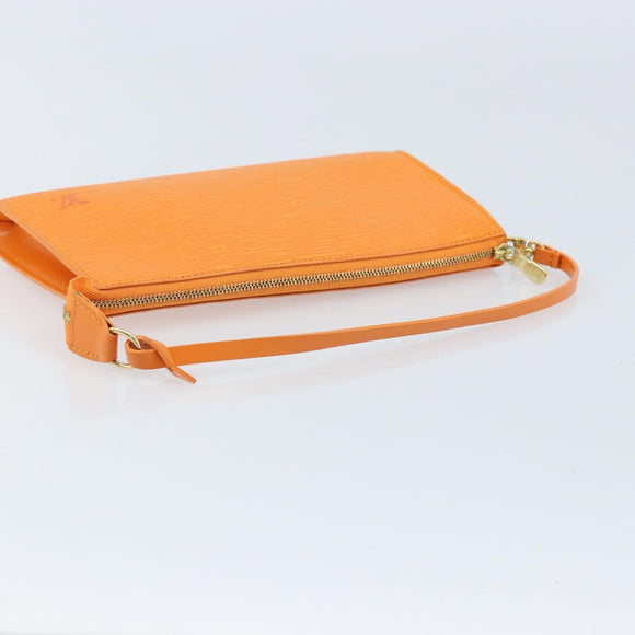 LOUIS VUITTON Epi Pochette Accessoires Pouch Orange Mandarin M5294H Auth YKZ750V