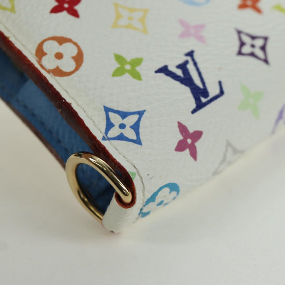LOUIS VUITTON Multicolor PortefeuilleInsolite Wallet White M93750 Auth YKZ751SAM