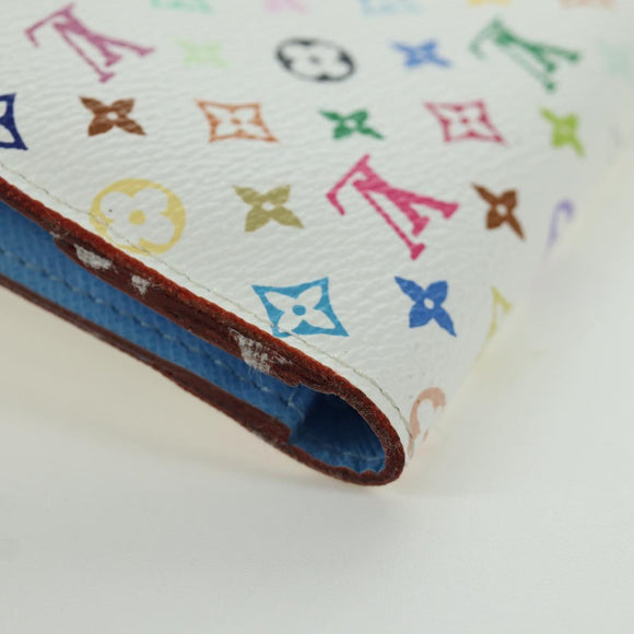 LOUIS VUITTON Multicolor PortefeuilleInsolite Wallet White M93750 Auth YKZ751SAM