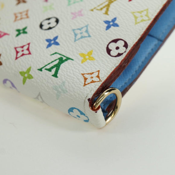 LOUIS VUITTON Multicolor PortefeuilleInsolite Wallet White M93750 Auth YKZ751SAM