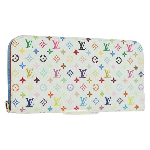 LOUIS VUITTON Multicolor PortefeuilleInsolite Wallet White M93750 Auth YKZ751SAM