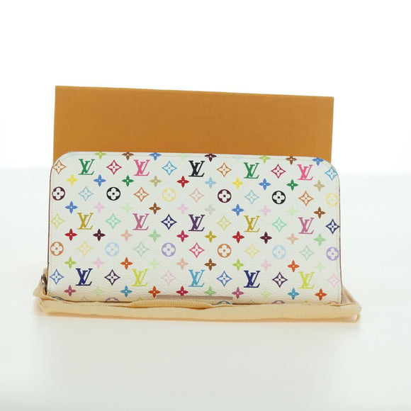 LOUIS VUITTON Multicolor PortefeuilleInsolite Wallet White M93750 Auth YKZ751SAM