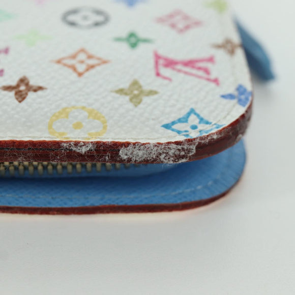 LOUIS VUITTON Multicolor PortefeuilleInsolite Wallet White M93750 Auth YKZ751SAM