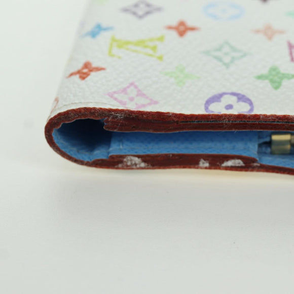 LOUIS VUITTON Multicolor PortefeuilleInsolite Wallet White M93750 Auth YKZ751SAM