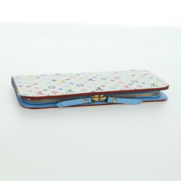 LOUIS VUITTON Multicolor PortefeuilleInsolite Wallet White M93750 Auth YKZ751SAM