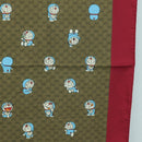 GUCCI Micro GG Doraemon Scarf Silk Beige Auth YKZ755M-7