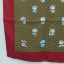 GUCCI Micro GG Doraemon Scarf Silk Beige Auth YKZ755M-8