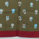 GUCCI Micro GG Doraemon Scarf Silk Beige Auth YKZ755M-9