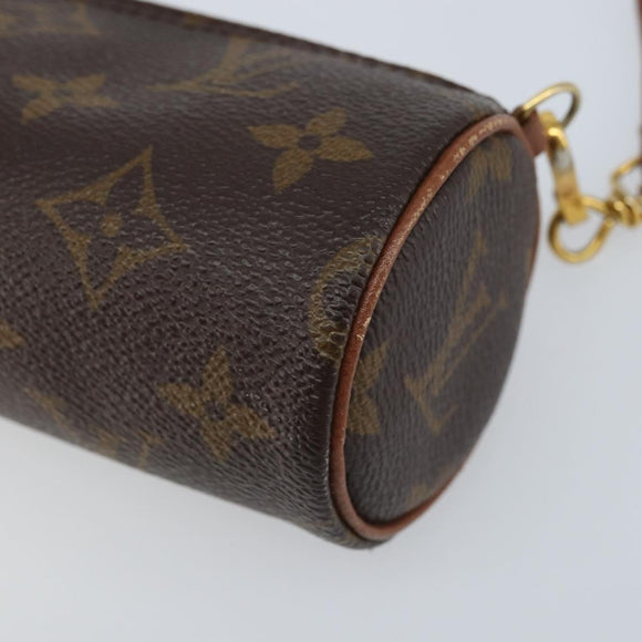 LOUIS VUITTON Monogram Papillon Pouch LV Auth YKZ758A