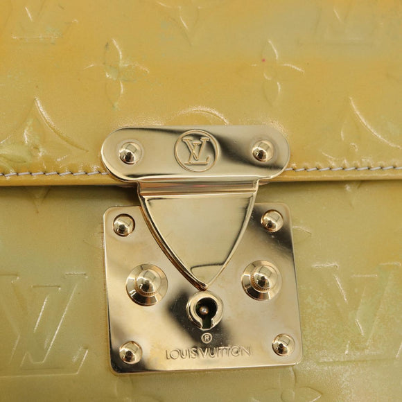 LOUIS VUITTON Monogram Vernis Spring street Hand Bag Gris M91029 LV Auth YKZ759