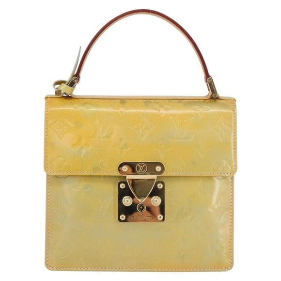 LOUIS VUITTON Monogram Vernis Spring street Hand Bag Gris M91029 LV Auth YKZ759
