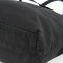 PRADA Tote Bag Nylon Black Gold Auth YKZ773-9