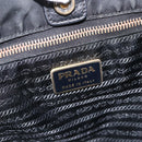 PRADA Tote Bag Nylon Black Gold Auth YKZ773-18