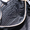 PRADA Tote Bag Nylon Black Gold Auth YKZ773-24