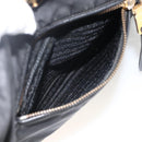 PRADA Tote Bag Nylon Black Gold Auth YKZ773-25