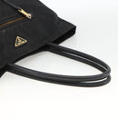 PRADA Tote Bag Nylon Black Gold Auth YKZ773-7