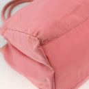 PRADA Tote Bag Nylon Pink Silver Auth YKZ774-14