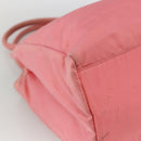 PRADA Tote Bag Nylon Pink Silver Auth YKZ774-16