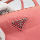 PRADA Tote Bag Nylon Pink Silver Auth YKZ774-17