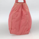 PRADA Tote Bag Nylon Pink Silver Auth YKZ774-4