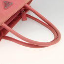 PRADA Tote Bag Nylon Pink Silver Auth YKZ774-7