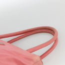 PRADA Tote Bag Nylon Pink Silver Auth YKZ774-8