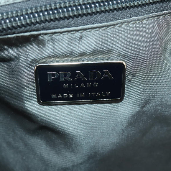 PRADA Sports Boston Bag Nylon 2way Black Silver Auth YKZ775