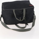 PRADA Sports Boston Bag Nylon 2way Black Silver Auth YKZ775-7